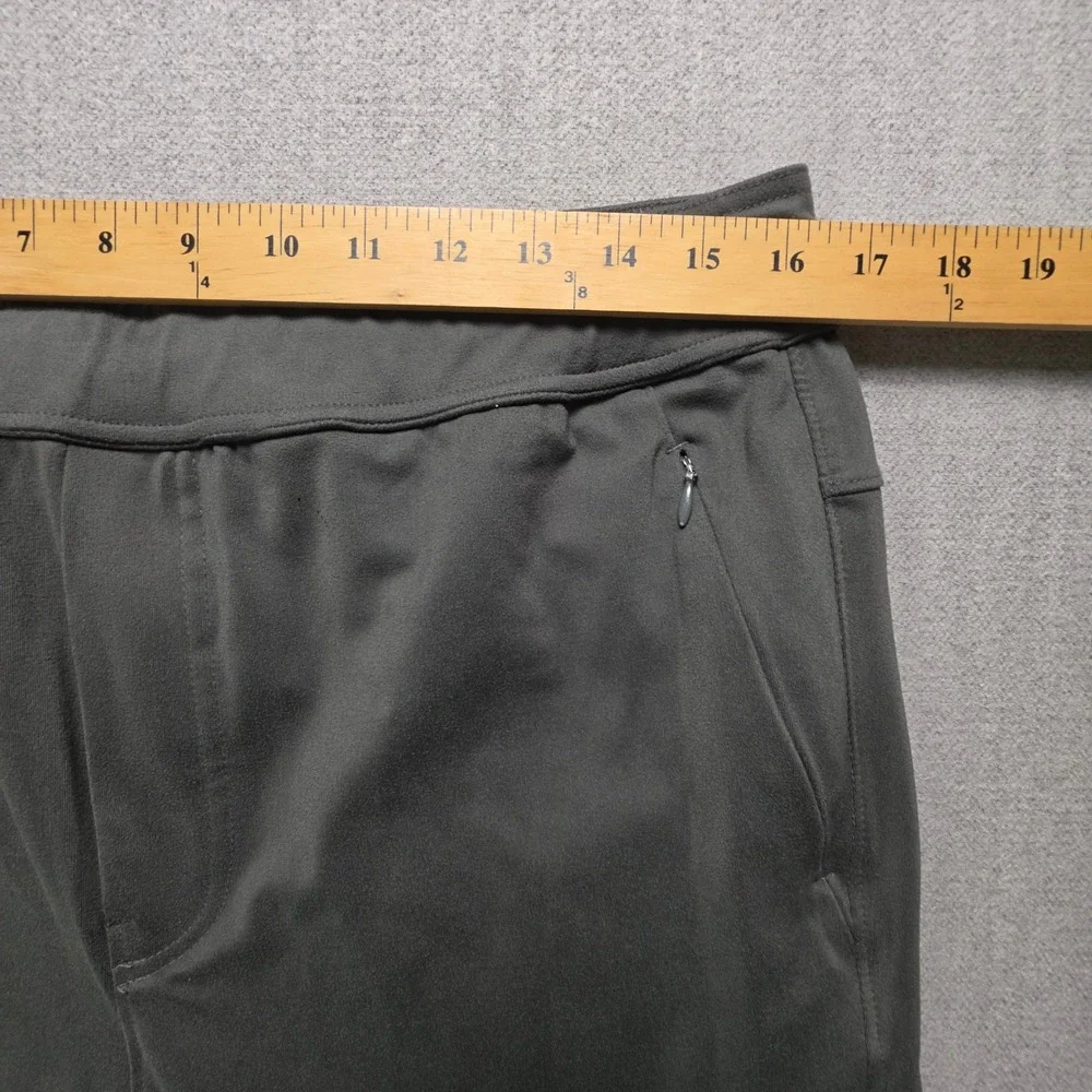 Balance Collection Jogger Pants Mens L Olive Green Athletic Zipper Pockets